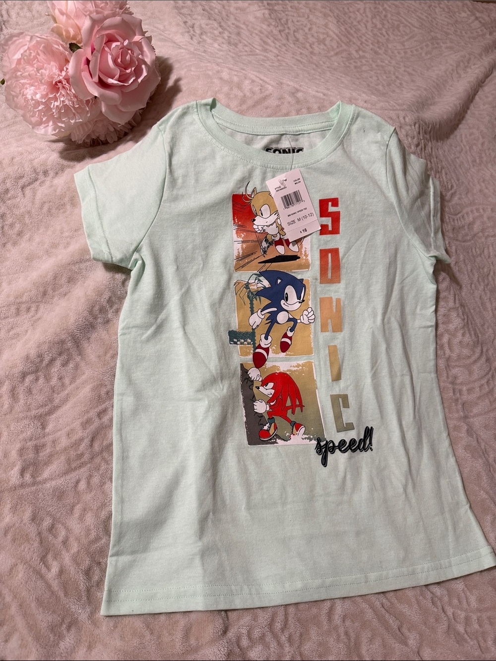 Sonic Kids’ Short Sleeve Tee - Light Mint
